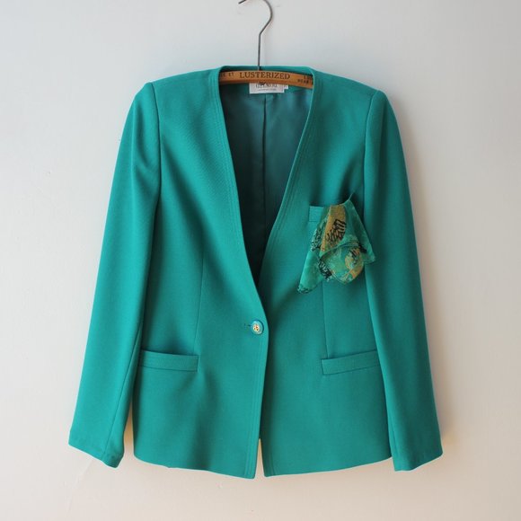 Vintage Turquoise Blazer 36 - Picture 1 of 6